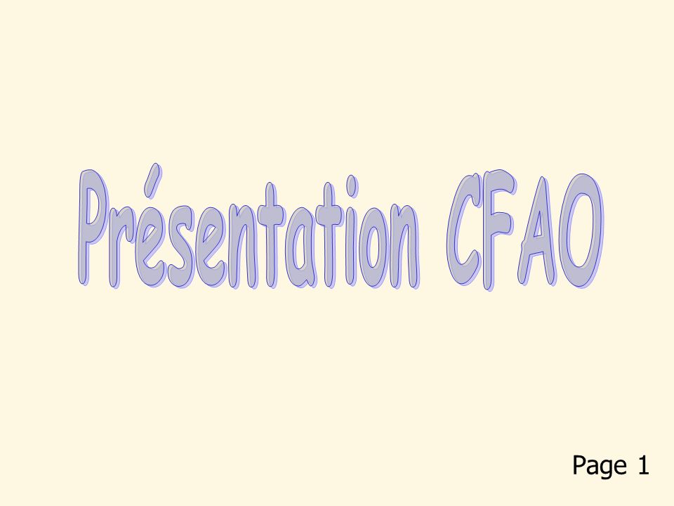 Présentation CFAO Page 1