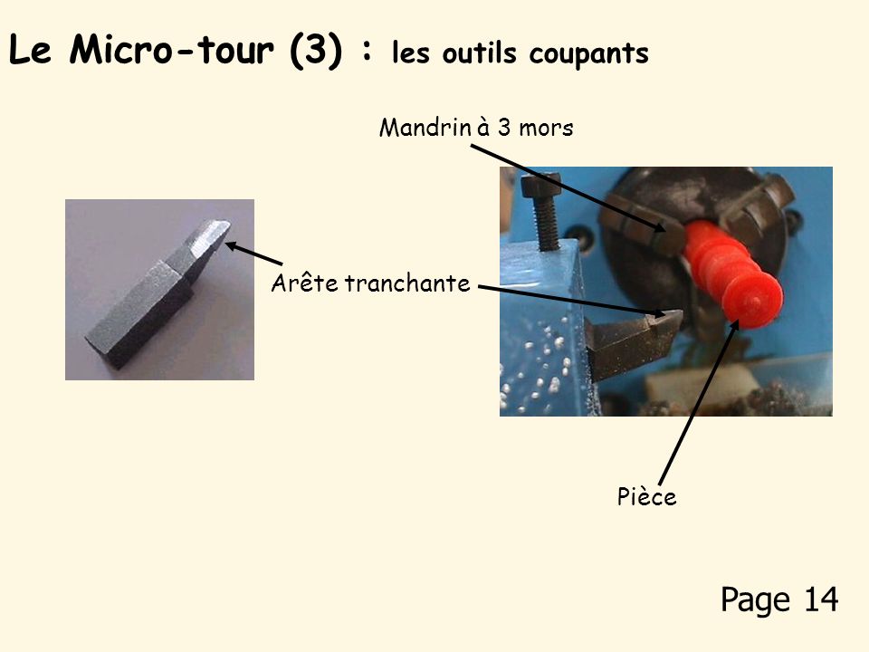 Le Micro-tour (3) : les outils coupants