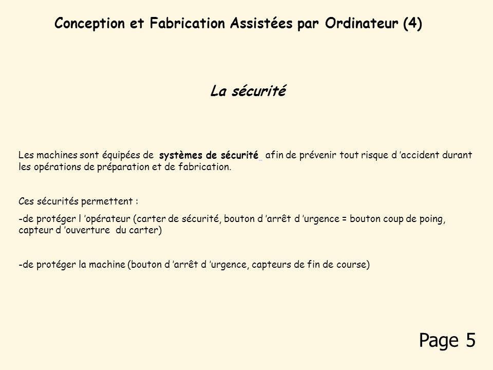 Conception et Fabrication Assistées par Ordinateur (4)