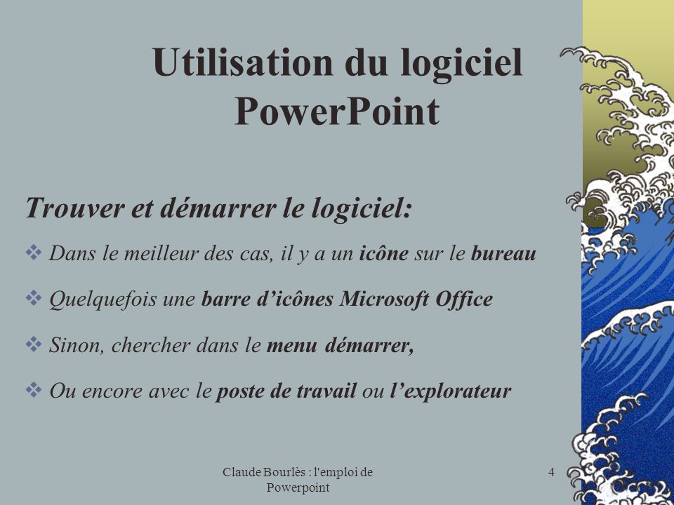 Utilisation du logiciel PowerPoint
