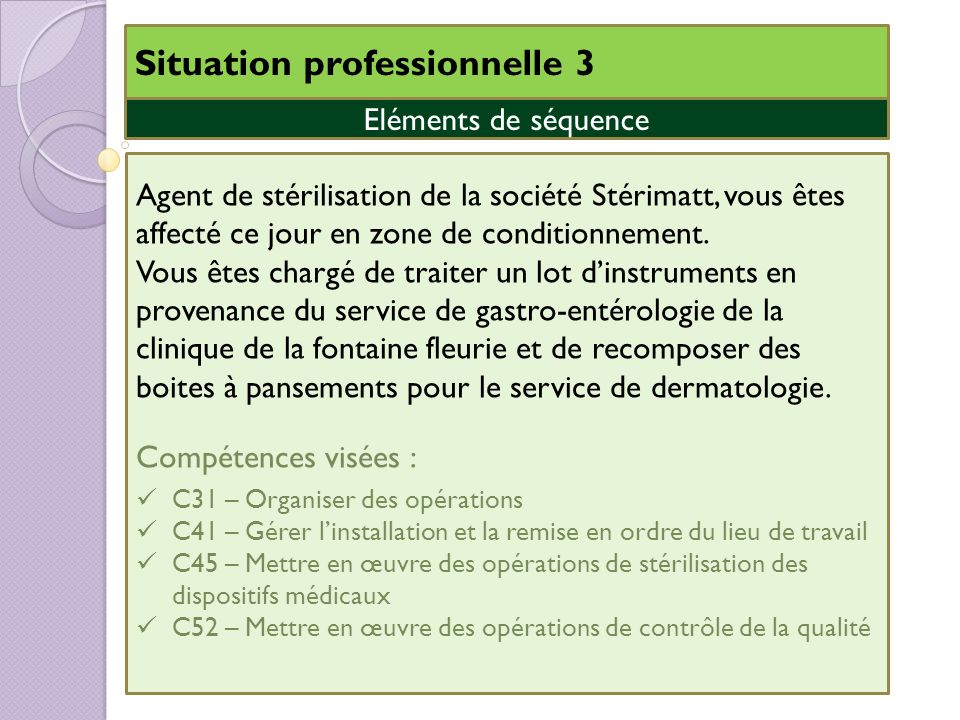 Situation professionnelle 3