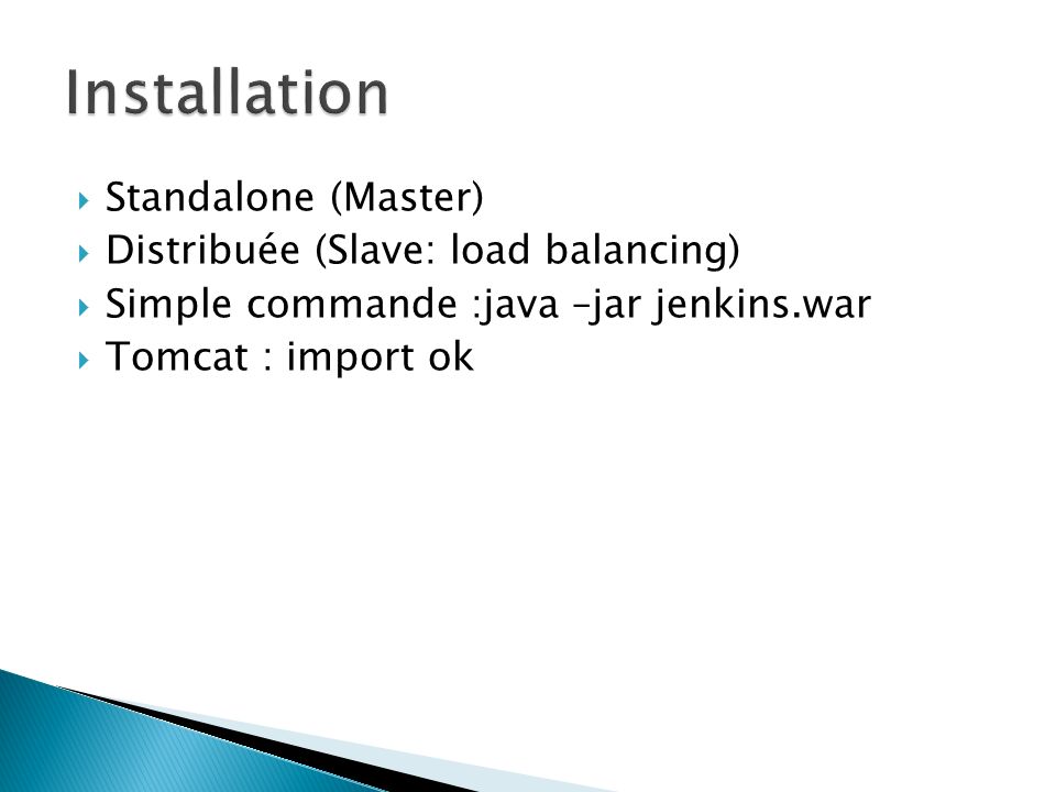 Installation Standalone (Master) Distribuée (Slave: load balancing)