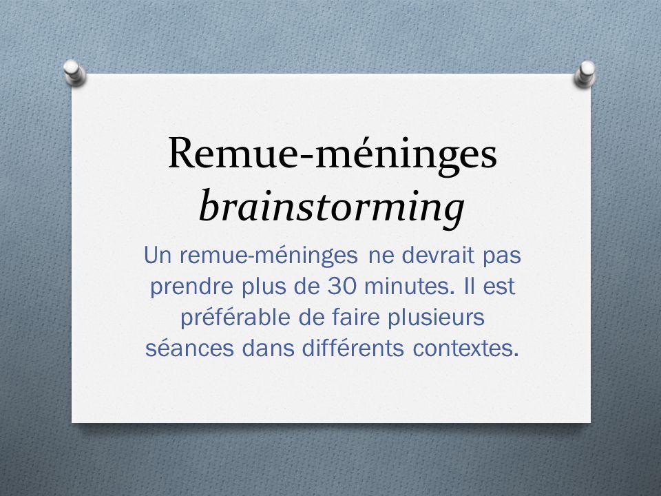 Remue-méninges brainstorming