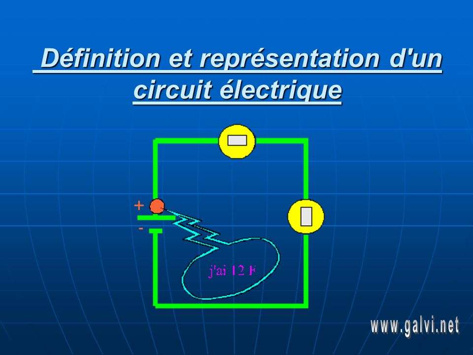 Définition et représentation d un circuit électrique