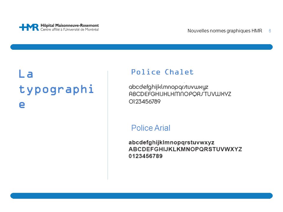 La typographie Police Chalet Police Arial