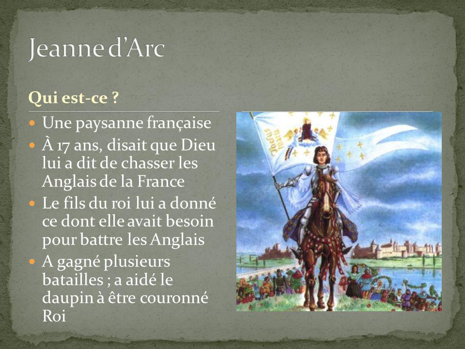 Jeanne d’Arc Qui est-ce Une paysanne française