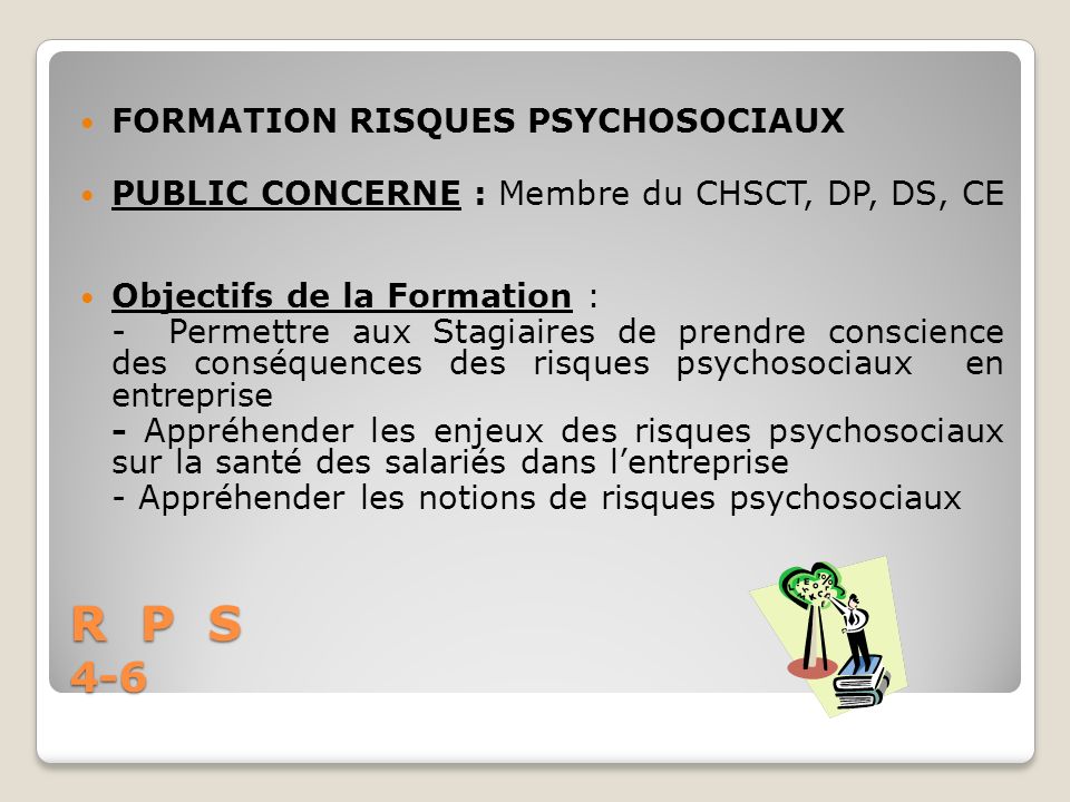 R P S 4-6 FORMATION RISQUES PSYCHOSOCIAUX