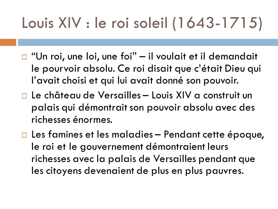 Louis XIV : le roi soleil ( )