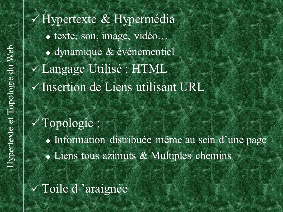 Hypertexte et Topologie du Web