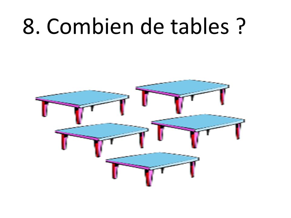 8. Combien de tables
