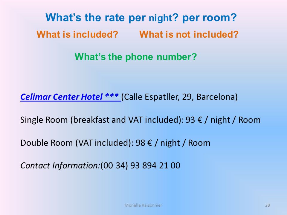 What’s the rate per night per room
