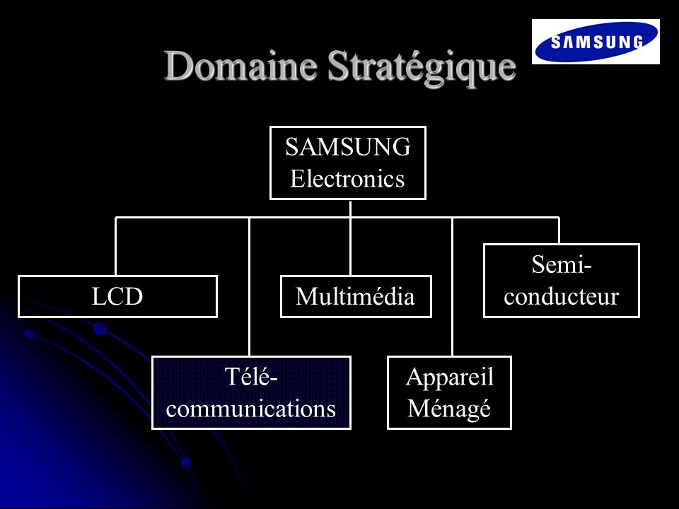 Domaine Stratégique SAMSUNG Electronics Semi-conducteur LCD Multimédia