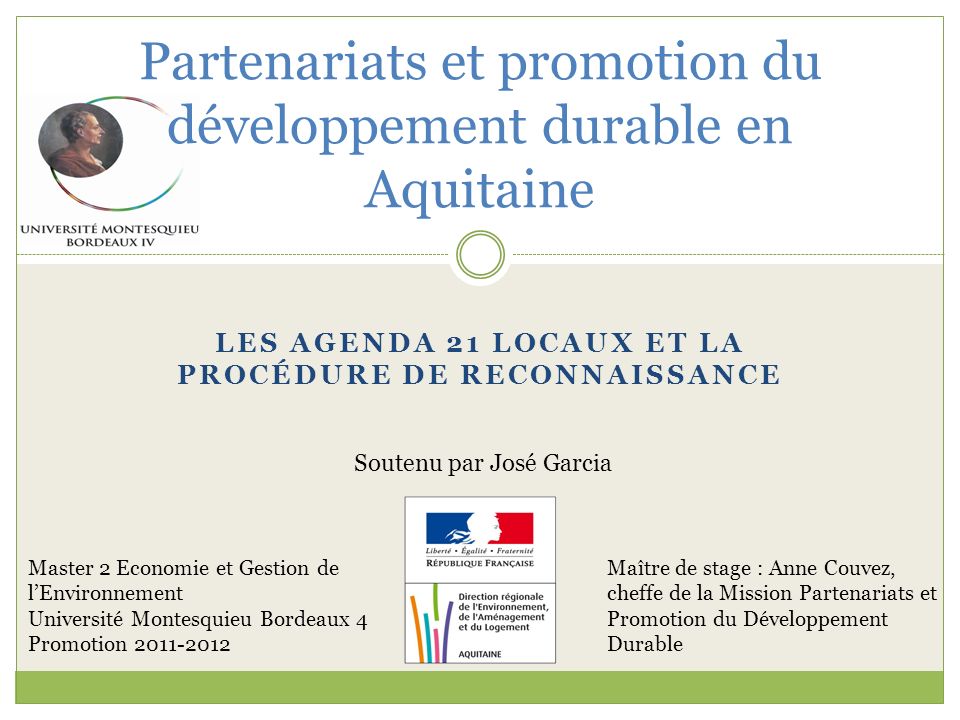 Partenariats et promotion du développement durable en Aquitaine