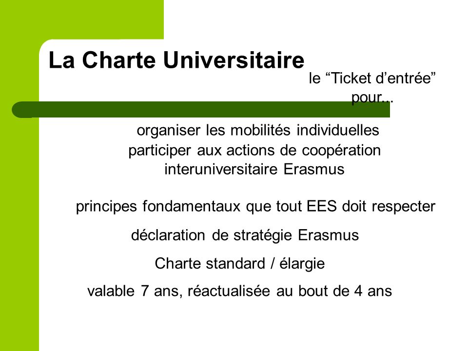 La Charte Universitaire