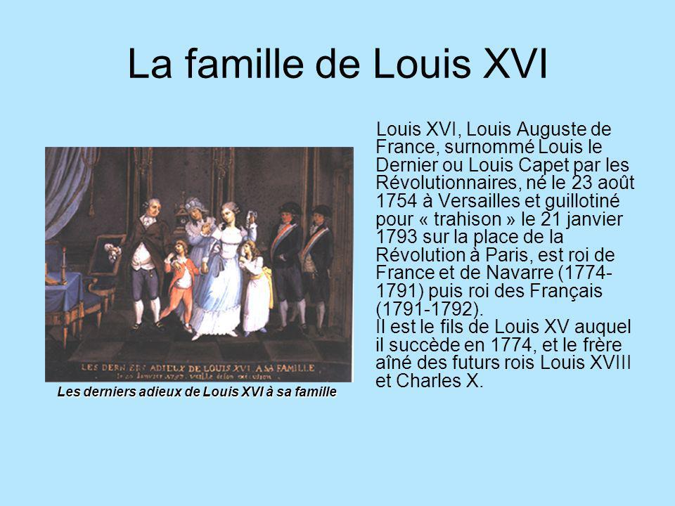La famille de Louis XVI