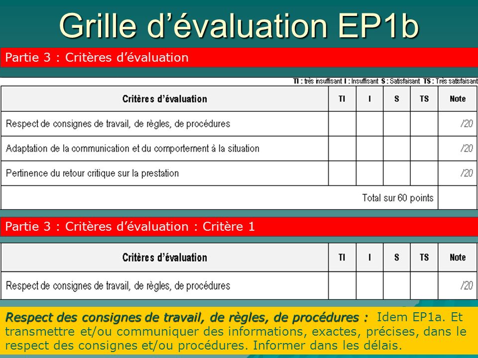 Grille d’évaluation EP1b