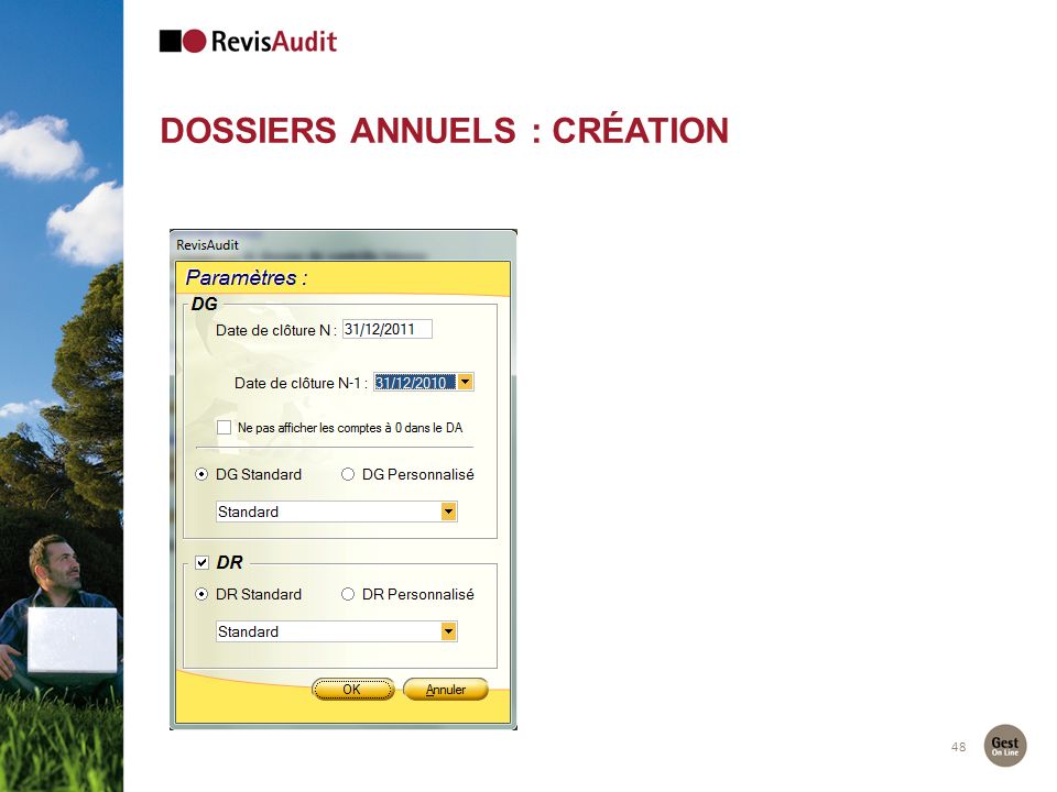 Dossiers Annuels : création