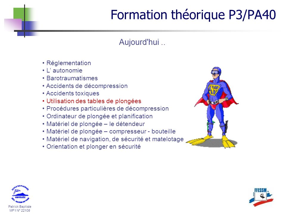 Formation théorique P3/PA40
