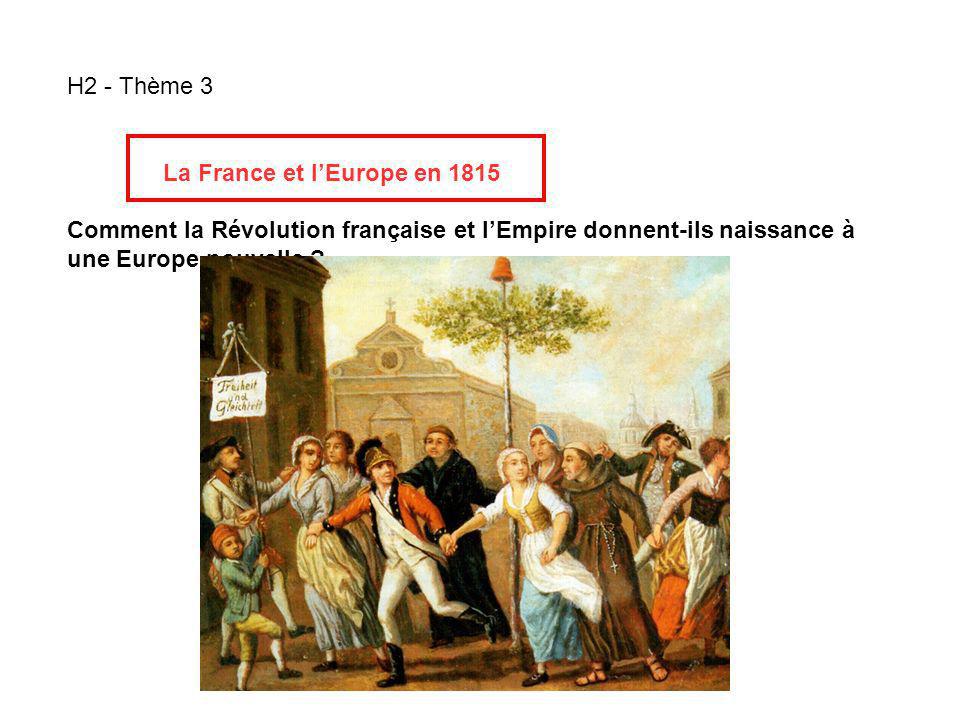 H2 - Thème 3 La France et l’Europe en 1815.