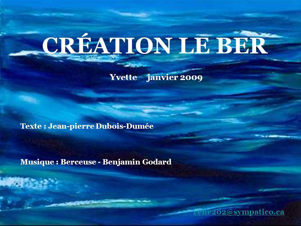 Texte : Jean-pierre Dubois-Dumée Musique : Berceuse - Benjamin Godard