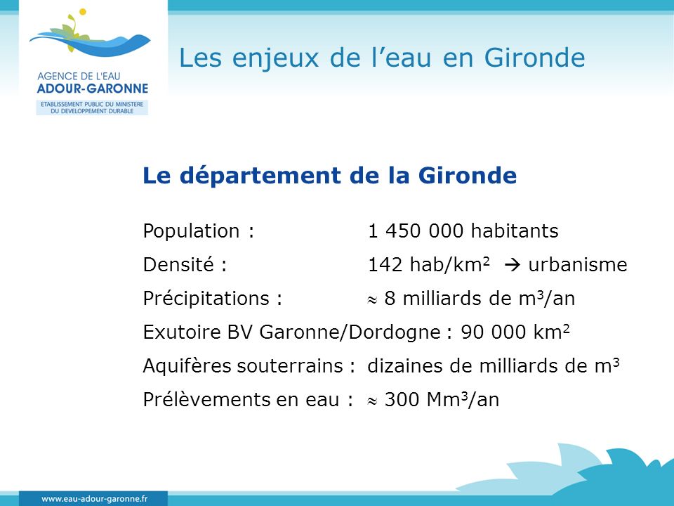Les enjeux de l’eau en Gironde