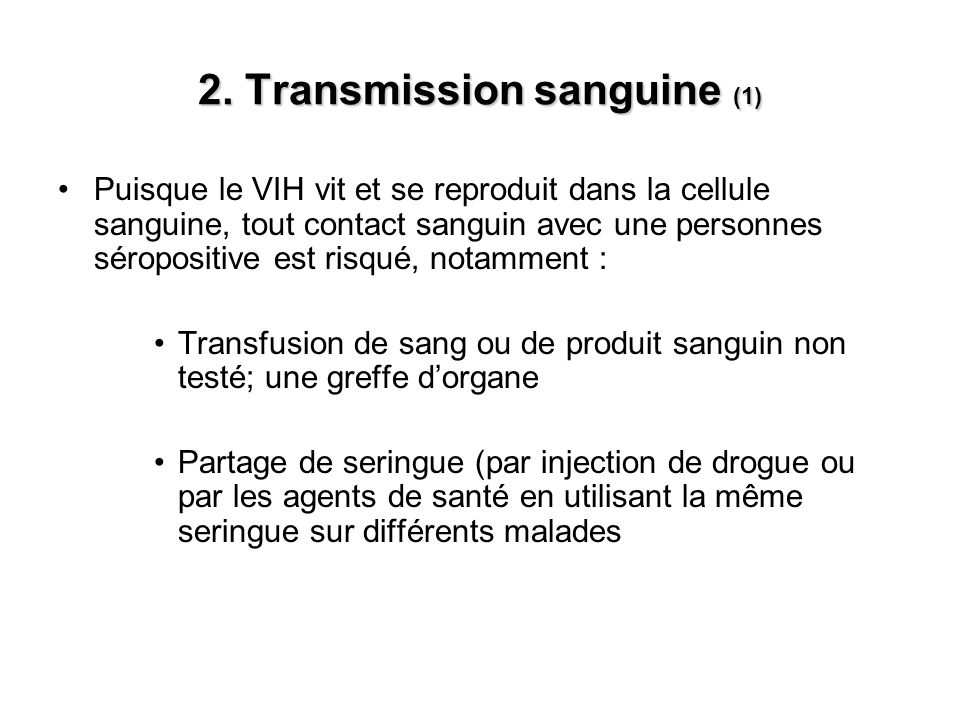 2. Transmission sanguine (1)