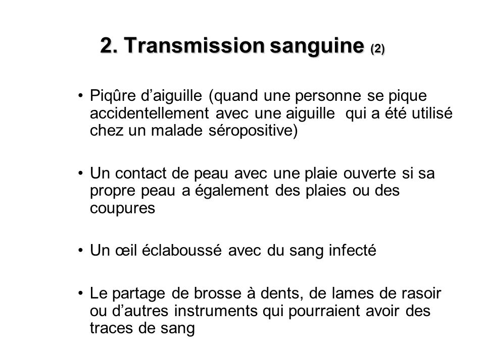 2. Transmission sanguine (2)