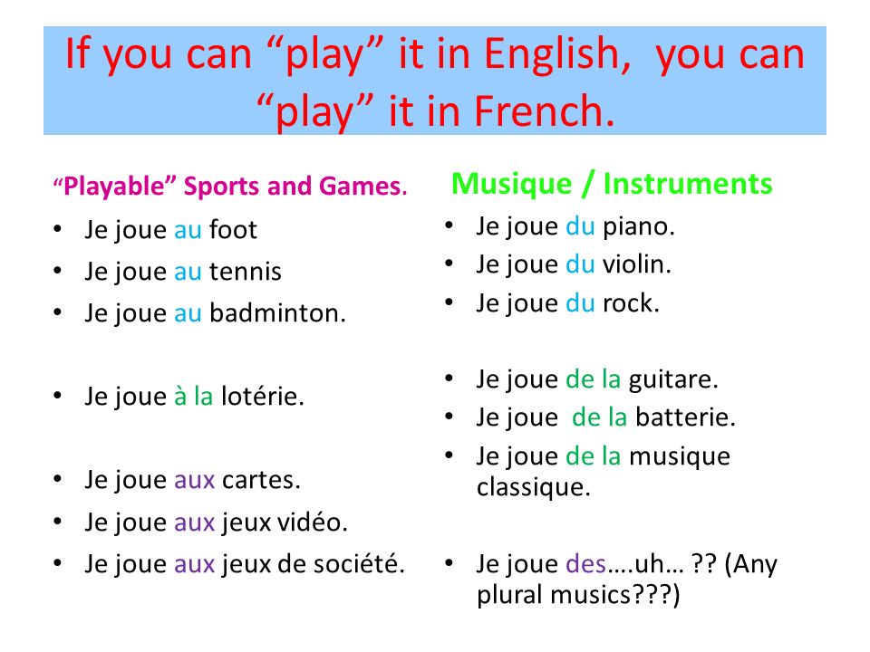 If you can play it in English, you can play it in French.