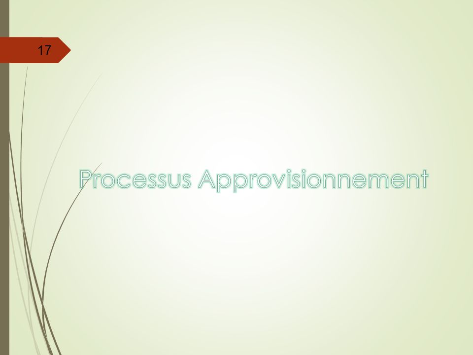 Processus Approvisionnement