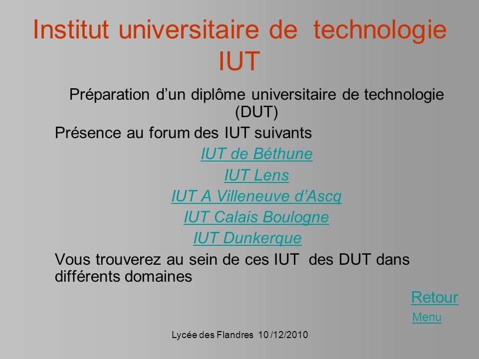 Institut universitaire de technologie IUT