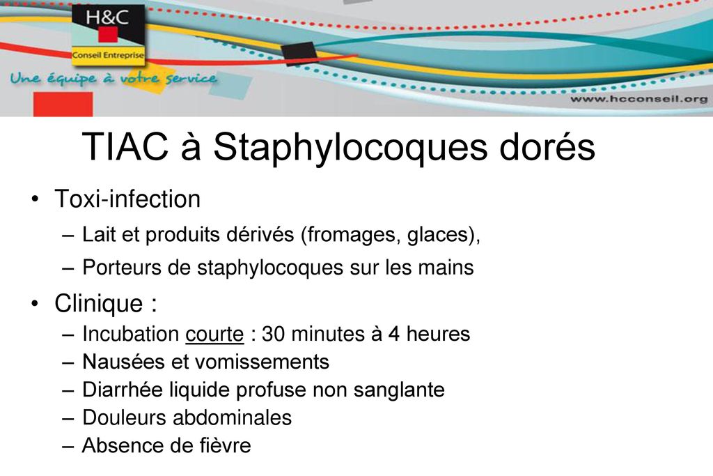 TIAC à Staphylocoques dorés