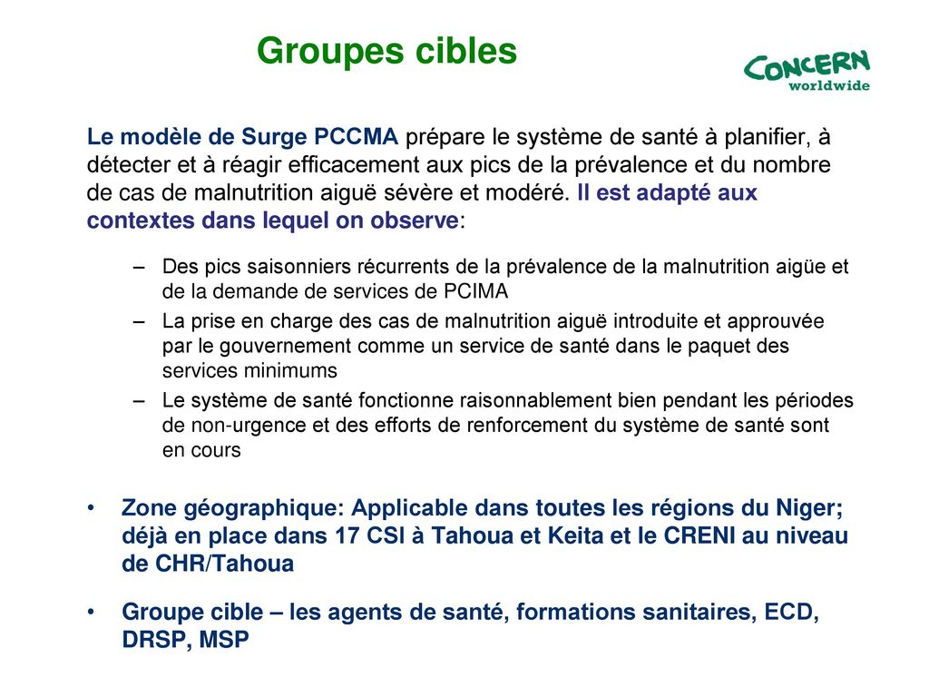 Groupes cibles