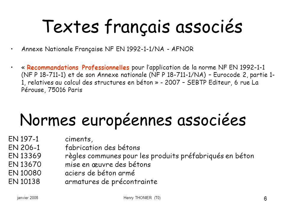 Textes français associés