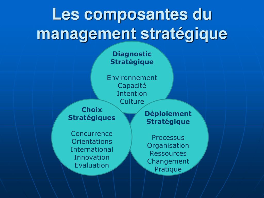 Les composantes du management stratégique