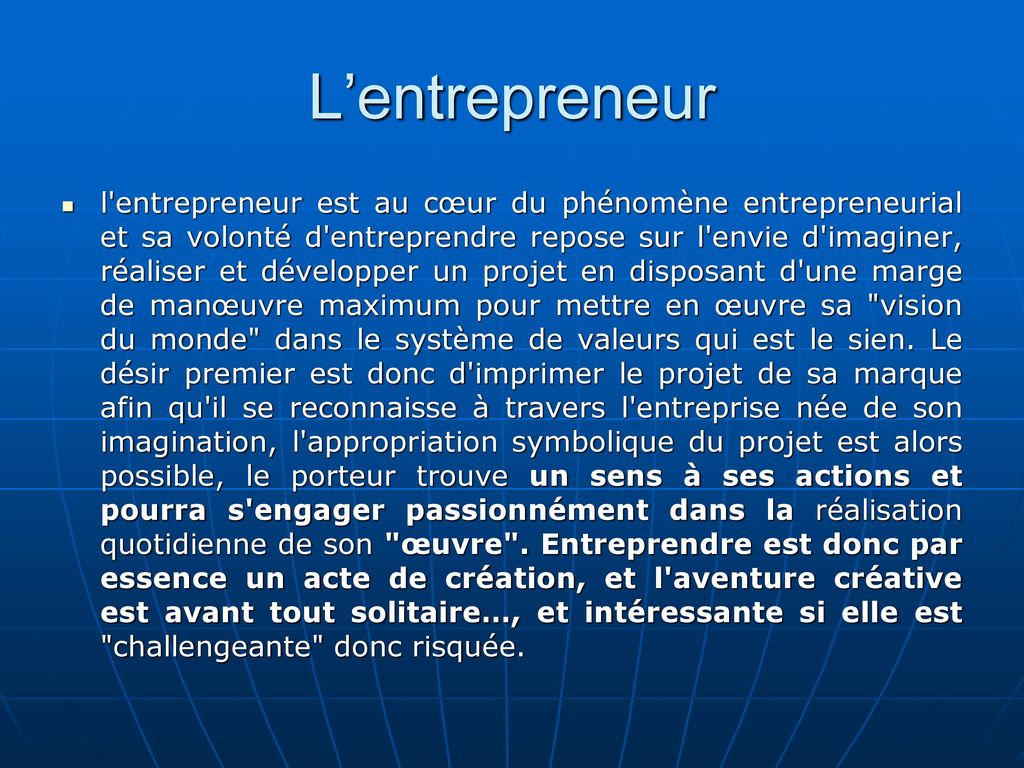 L’entrepreneur