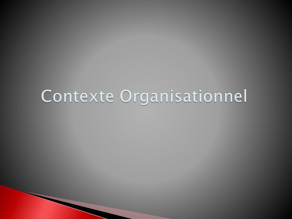 Contexte Organisationnel