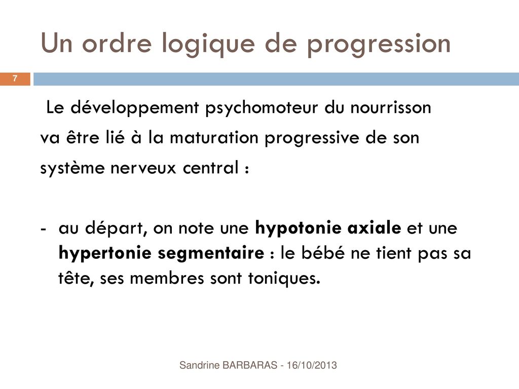 Le Developpement Psychomoteur Du Nourrisson Et De L Enfant Ppt Telecharger