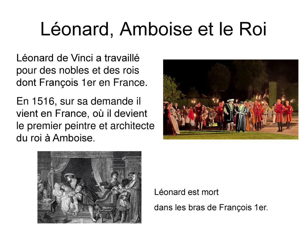 Léonard, Amboise et le Roi
