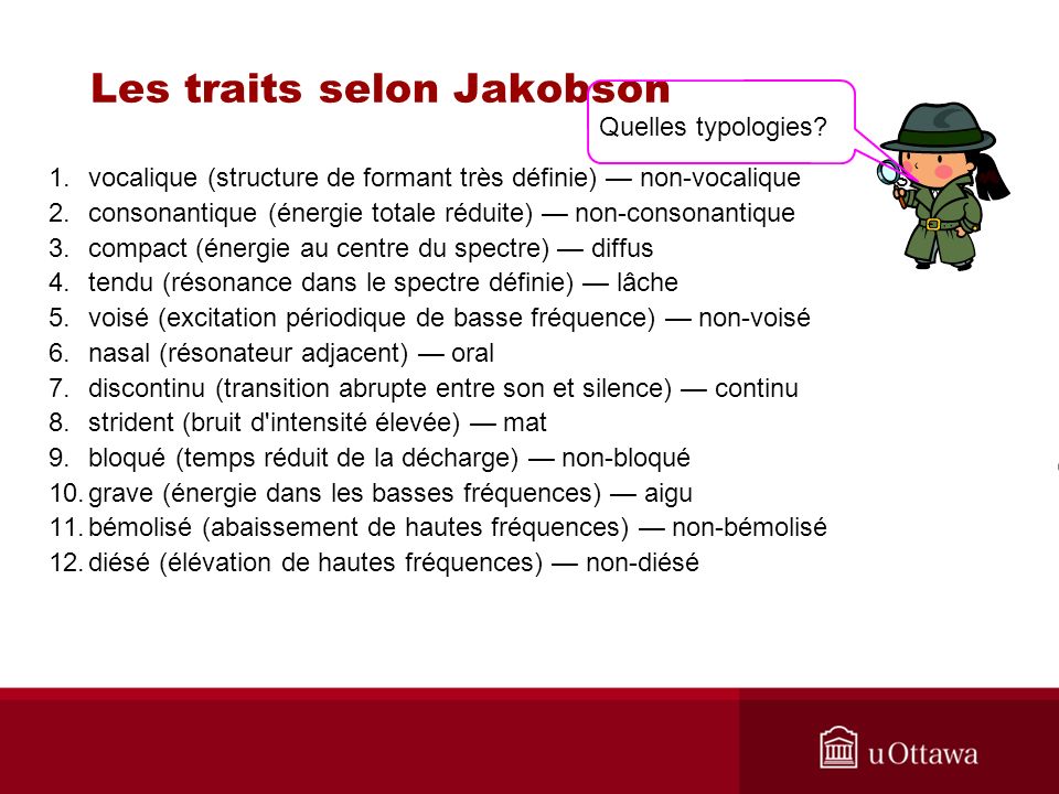 Les traits selon Jakobson