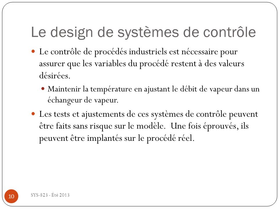 Le design de systèmes de contrôle