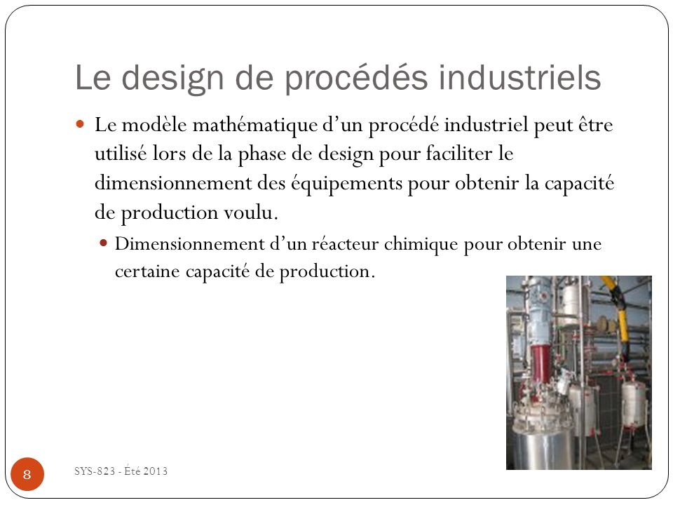Le design de procédés industriels