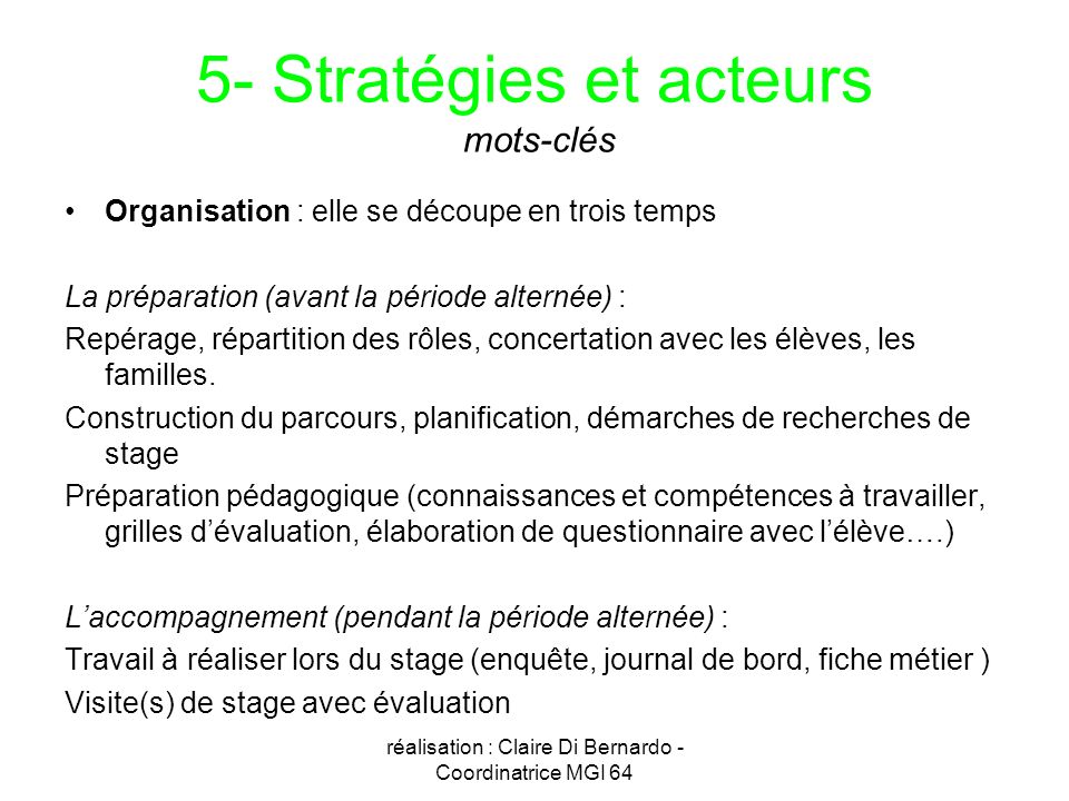 5- Stratégies et acteurs mots-clés