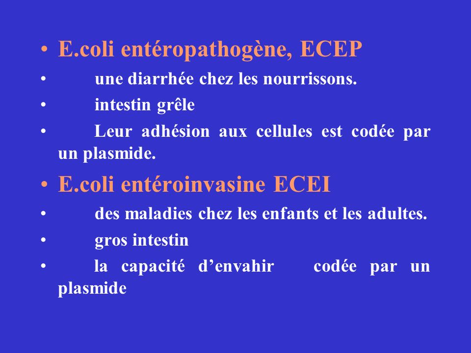E.coli entéropathogène, ECEP