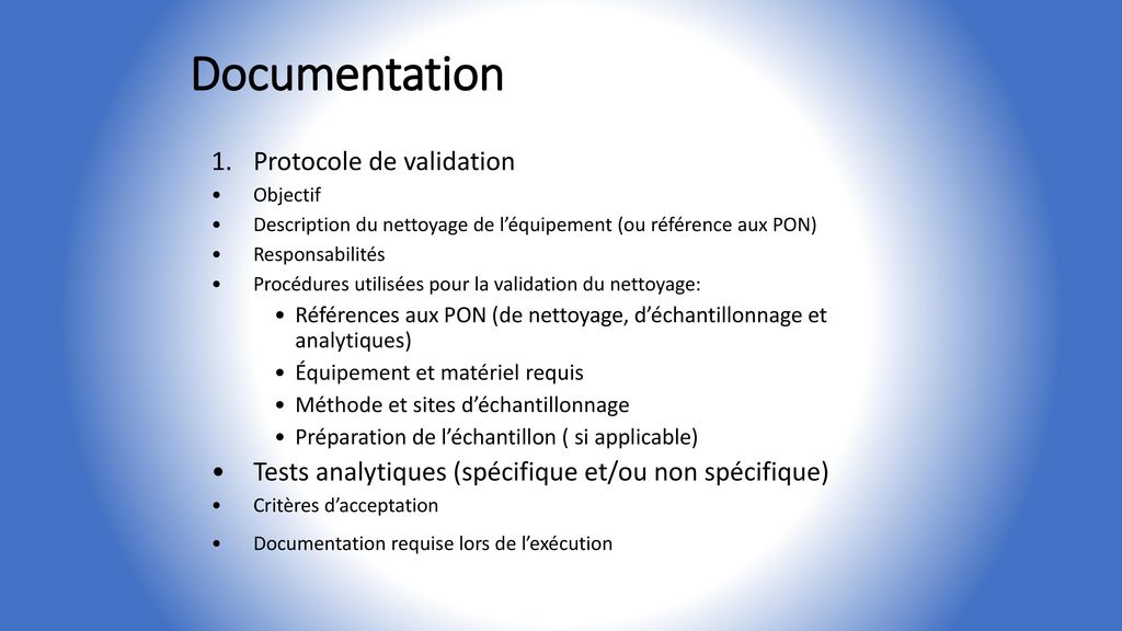 Documentation Protocole de validation