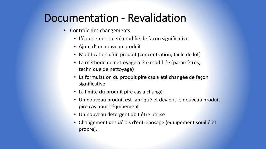 Documentation - Revalidation