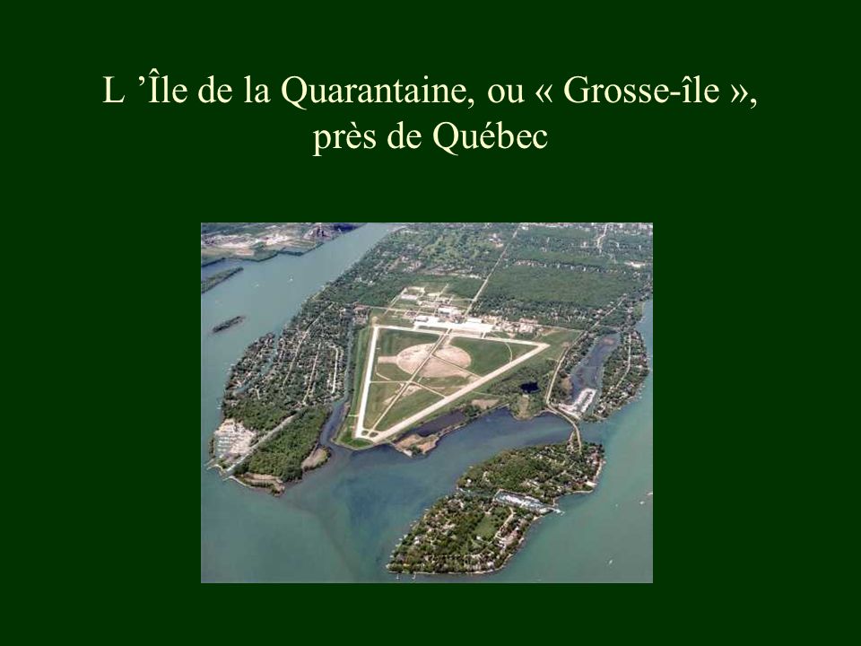 L ’Île de la Quarantaine, ou « Grosse-île », près de Québec
