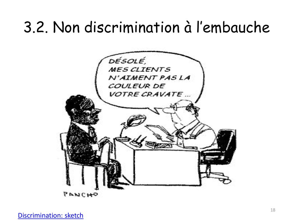 3.2. Non discrimination à l’embauche