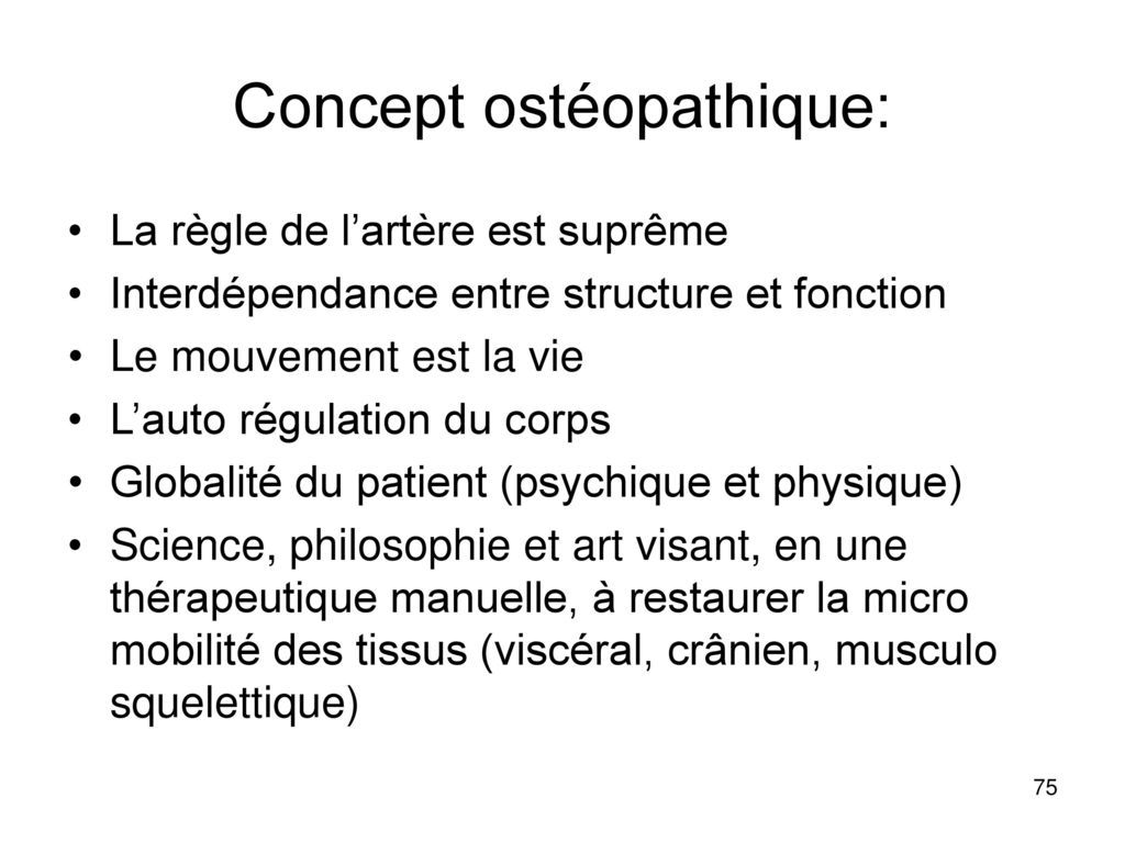 Concept ostéopathique: