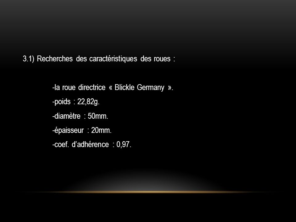 3.1) Recherches des caractéristiques des roues : -la roue directrice « Blickle Germany ».