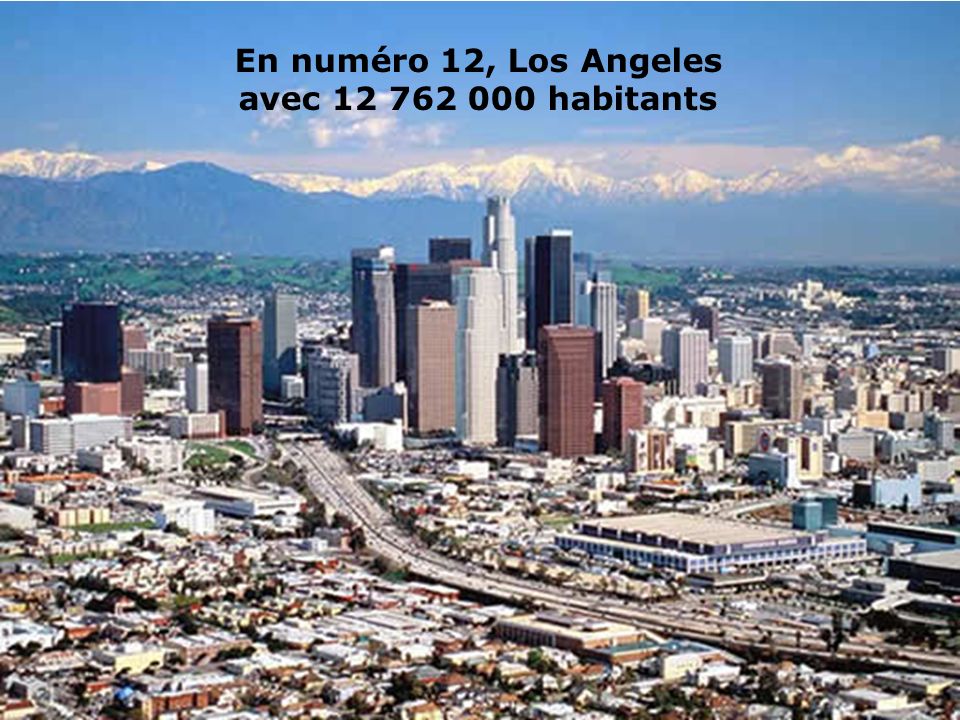En numéro 12, Los Angeles avec habitants